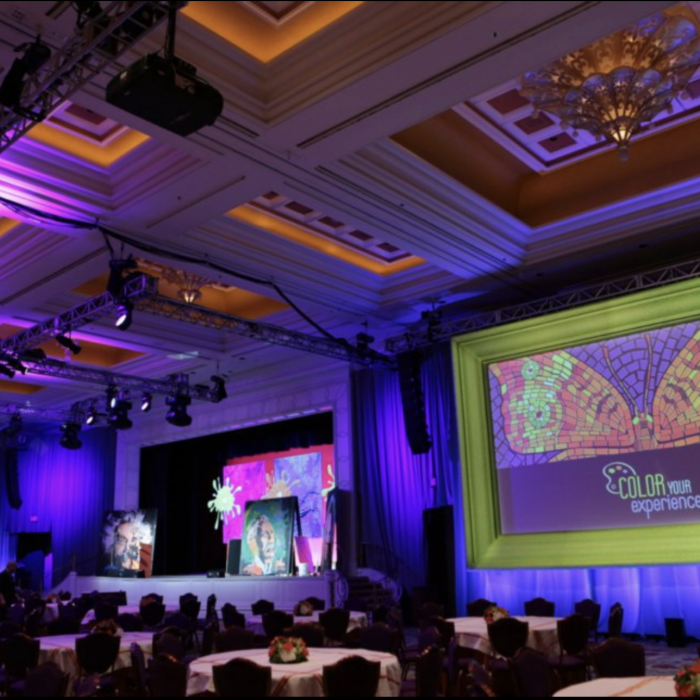 Las Vegas Art Themed Stage Set wide