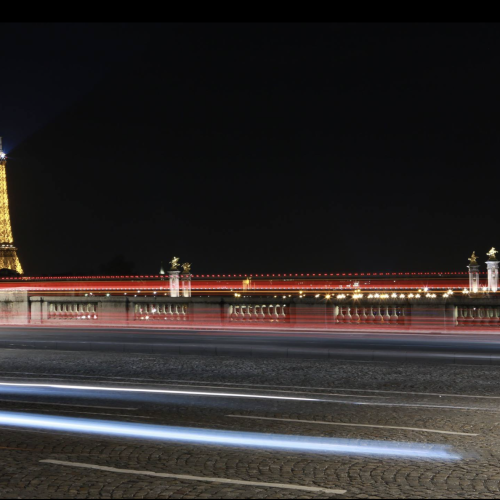 Paris Eiffel & Street Slow shutter
